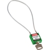 Cadenas de sécurité — Compact à câble, Vert, KD - Clé différente, Acier, 216.00 mm, 1 Boîte